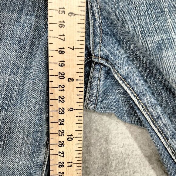 American Eagle Bootcut Jeans  2 x 29 Short Denim Cotton Blue Faded Light Wash - Picture 5 of 10